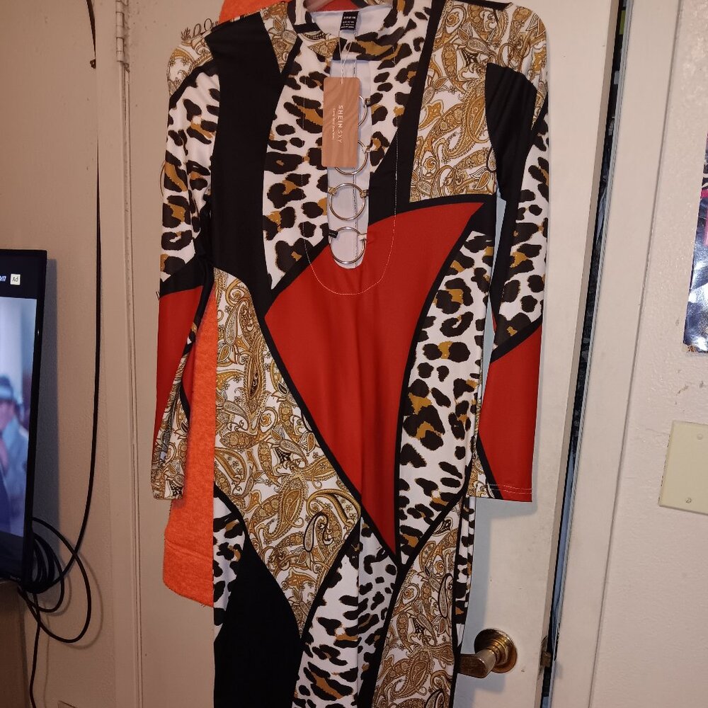 Sexy Leopard Red dress